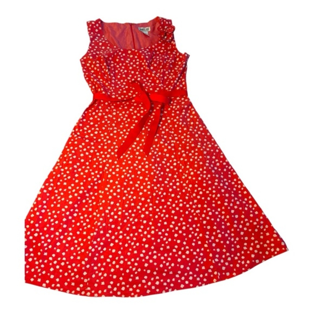 Robbie Bee Red White Polka Dot Fit And Flare Dress Size 12 Vintage Inspired